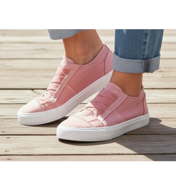 BLOWFISH MALIBU Women's Pink Marley Slip On Washed Canvas Sneaker - Size 10 - Picture 2 of 13